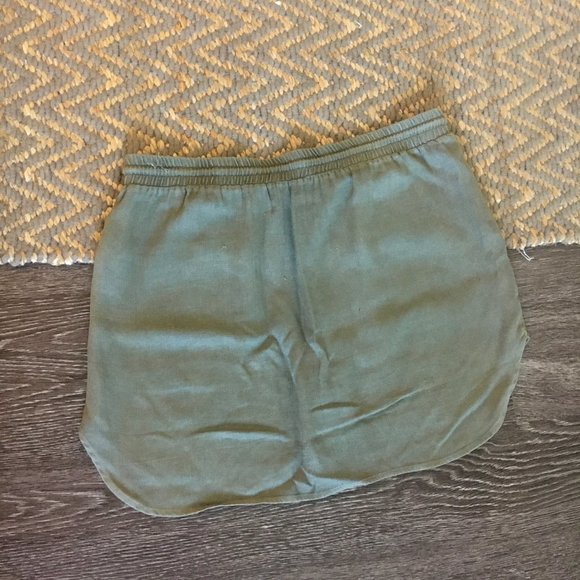Anthropologie Cloth & Stone | Green Boardwalk Tencel Skirt (L) - Picture 6 of 6